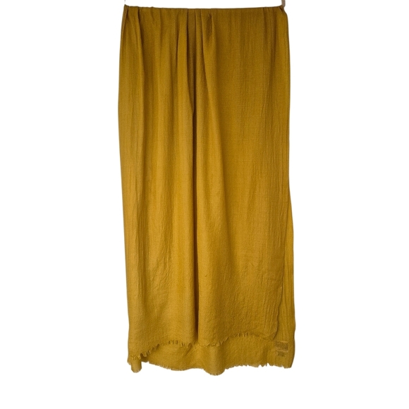 Pure Cashmere Pashmina Stole Scarf Wrap in Mustard Yellow - Picture 3 of 4